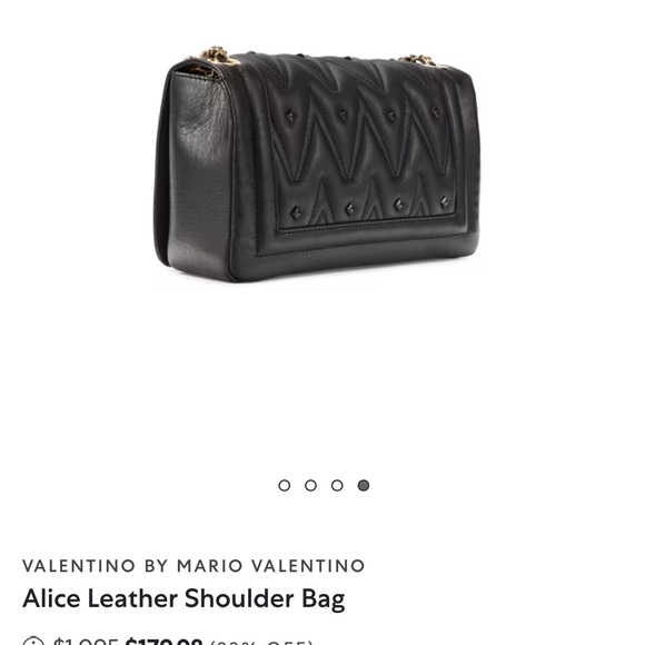 VALENTINO BY MARIO VALENTINO Old Money Designer Alice Leather Shoulder Bag - Picture 4 of 11